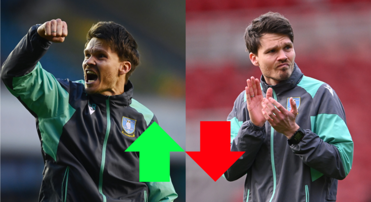 A composition of images featuring Sheffield Wednesday boss Danny Rohl.