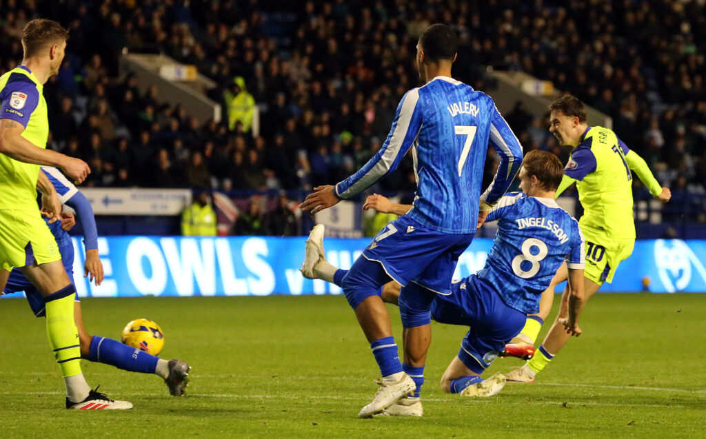 Sheffield Wednesday concede a third goal against Preston